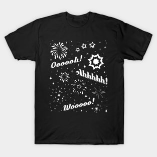 Fireworks Ooh and Ahh - Black and White Ed. T-Shirt